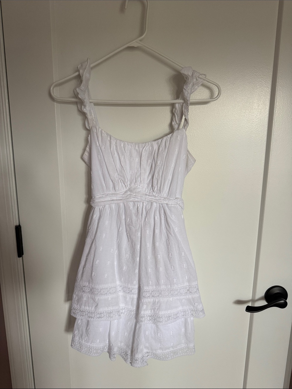 Women’s Altar'd State White Eyelet Sundress with Embroidered Detail